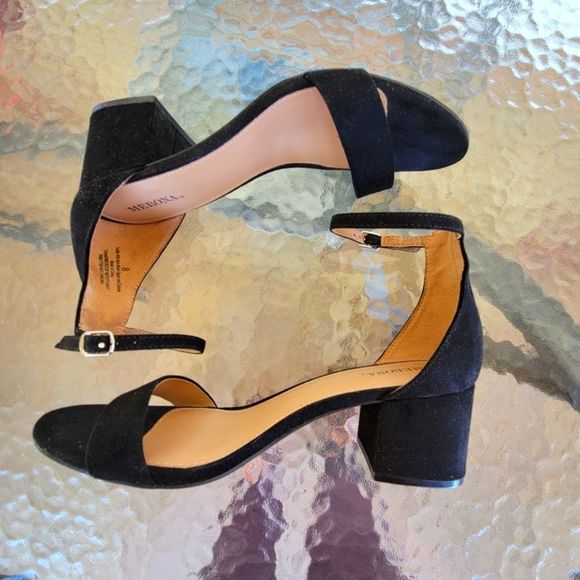 Merona Shoes - 3/$30 Merona block heels minimal wear or new size 8, suade feel 2in heel